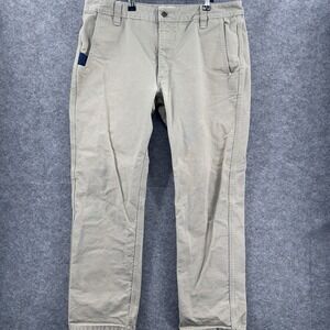 Edgevale Canvas Work Pants Mens 36x29 Beige Tan Cordura Utility Workwear